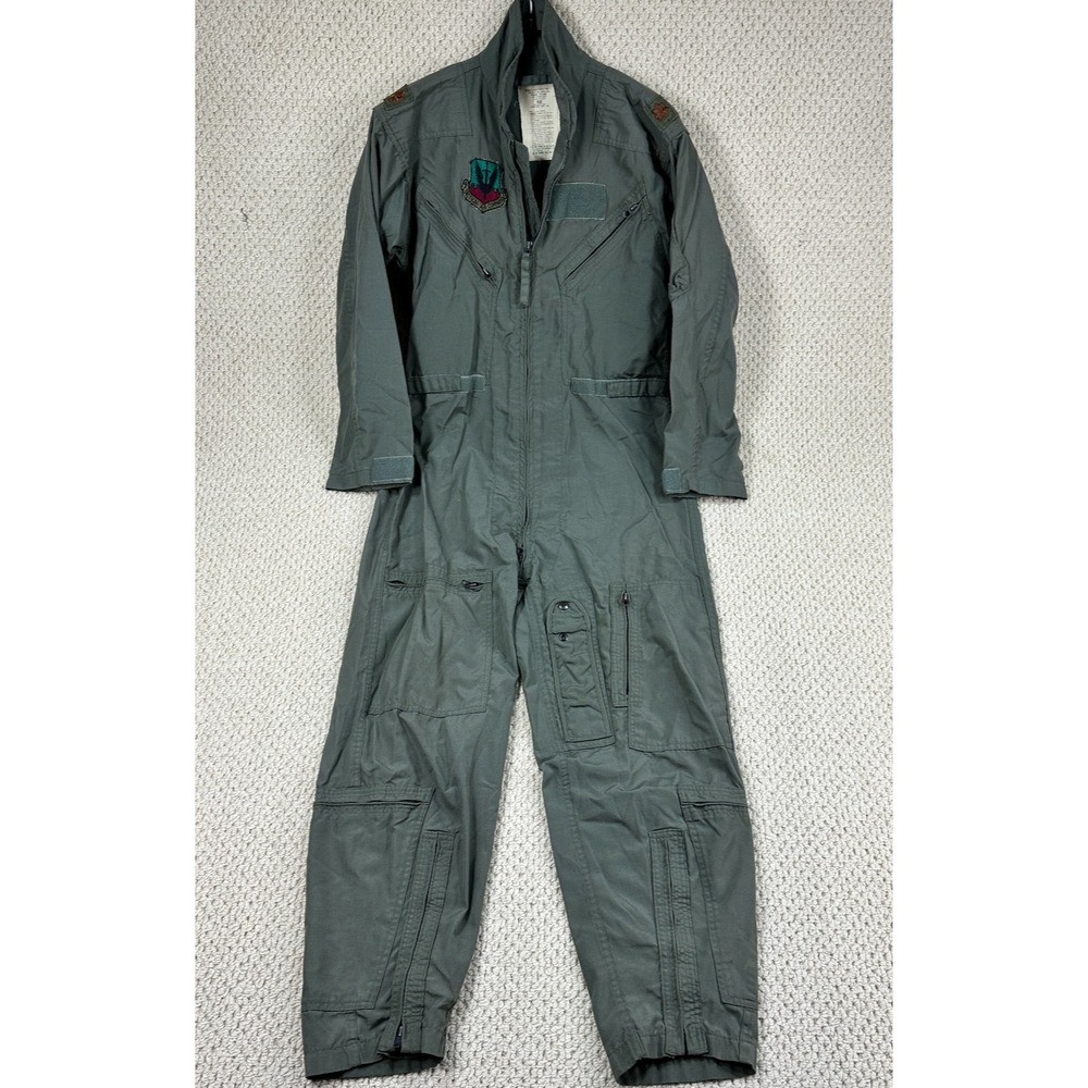 Vtg Coveralls Mens 40r Sage Green Us Air Force Cwu-27… - Gem